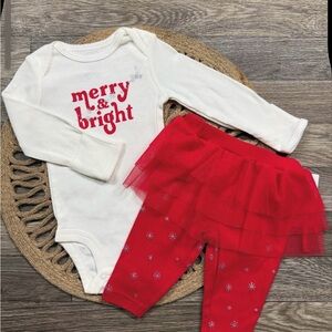 Festive Red and White Kids Outfit